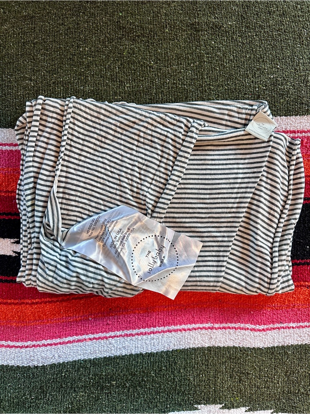 The Solly Wrap Grey and White Stripe